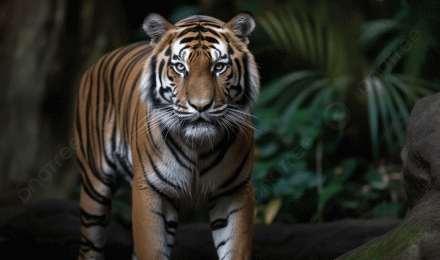 Tiger Photo HD Wallpaper For Free Download Background, Frontal Full Body Of A Sumatran Tiger Staring At The Camera, HD Photography Photo Background Image And Wallpaper for Free Download