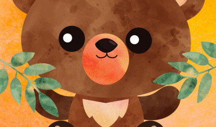 Free and customizable bear wallpaper templates