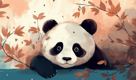 Panda Bear Painting Wallpaper Animal Picture Wallpaper Background, Background Material Cute Panda Portrait, HD Photography Photo Background Image And Wallpaper for Free Download