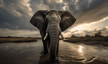 This Wallpaper Contains Amazing Picture Of An Elephant Standing Near Water Background, Cool Elephant Picture Background Image And Wallpaper for Free Download