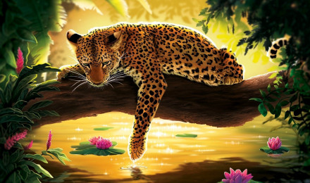 Fantasy Leopard HD Wallpaper and Background