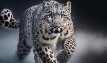 Leopard Running , Image and Background for Free Download