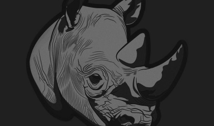 Thoughtful Rhino Dark Minimal Illust Art #iPhone #wallpaper. iPhone 5s wallpaper, Minimalist animal, iPad wallpaper