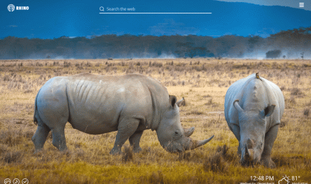 Rhino HD Wallpaper New Tab Theme