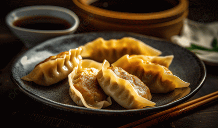 Dumplings With Sweet And Sour Sauce Background, Chinese Menu Fried Dumplings, HD Photography Photo, Food Background Image And Wallpaper for Free Download