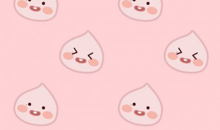 Download Dumplings Pattern Pastel Pink Background Wallpaper