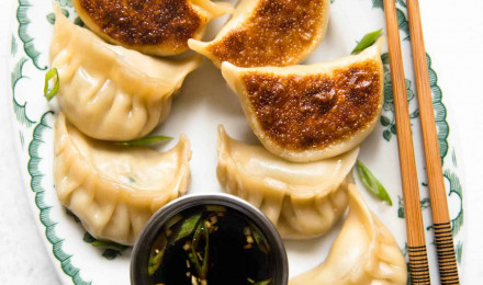 Chicken Potstickers (雞肉鍋貼). Healthy Nibbles by Lisa Lin