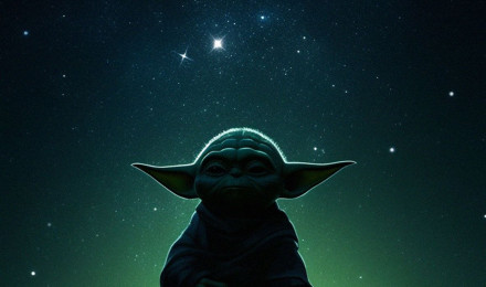 Star Wars Yoda & Night Stars Wallpaper Yoda Wallpaper