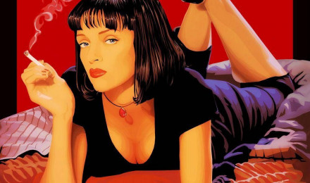 Download Pulp Fiction Mia Wallace Digital Paint Artwork Wallpaper