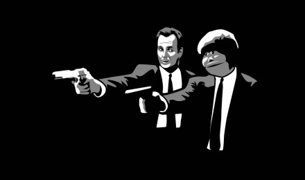 Download Black And White Pulp Fiction Meme Wallpaper