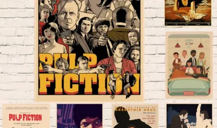 Classic Movie Pulp Fiction retro Kraft Posters Bar Cafe decorative painting wallpaper vintage Decor Quentin Tarantino posters