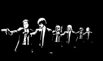 Wallpaper / Pulp Fiction, togetherness, men, night, emotion, people, illuminated, celebration, movies, copy space, arts culture and entertainment, representation, males Wallpaper