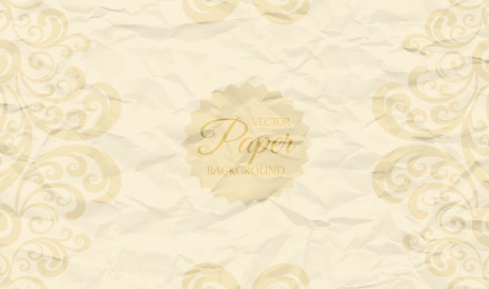 Crumpled Paper with Swirls Vector Background