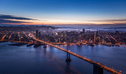 Download Aerial San Francisco Bay Cityscape HD Wallpaper