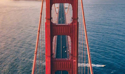 Download Aerial View Of Bridge San Francisco iPhone Wallpaper