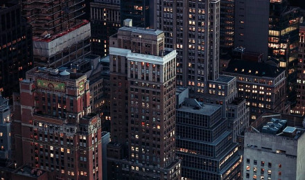 City, new, york, night, lights, skyline, skyscrapers, helicopter, HD phone wallpaper