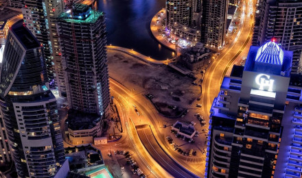 Dubai Wallpaper 4K, Cityscape, Skyline, Aerial view