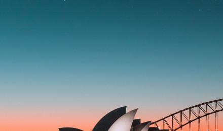 Download wallpaper 1350x2400 sydney opera house, night city, harbor, bridge, sydney, australia iphone 8+/7+/6s+/for parallax HD background