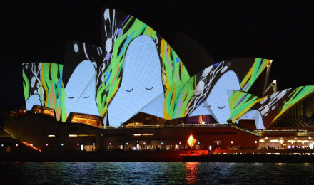 HD desktop wallpaper: Night, Architecture, Sydney, Light, Colors, Colorful, Australia, Festival, Sydney Opera House, Man Made download free picture