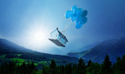 Balloon Floating House 5k, HD World, 4k Wallpaper, Image, Background, Photo and Picture