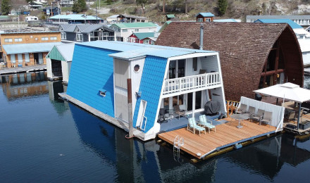 Floating house! Now that's waterfront! Circa 1941 in Idaho. $000 Old House Life