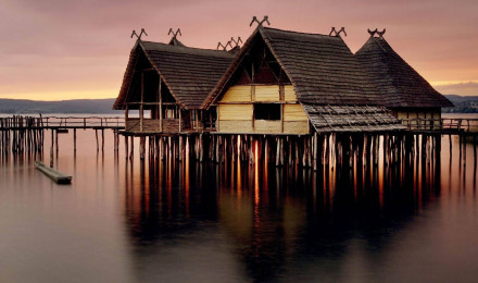 Download Wooden Floating House Wallpaper