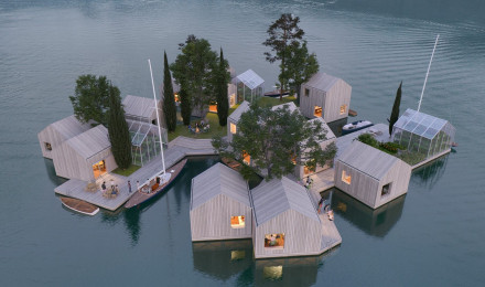 Danish Architects Create Flat Packed Floating Homes Crafted From Recycled Plastic