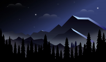 Night Mountains Minimalist 8k, HD Artist, 4k Wallpaper, Image, Background, Photo and Picture