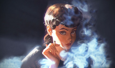 HD desktop wallpaper: Smoke, Movie, Blade Runner, Rachael (Blade Runner) download free picture