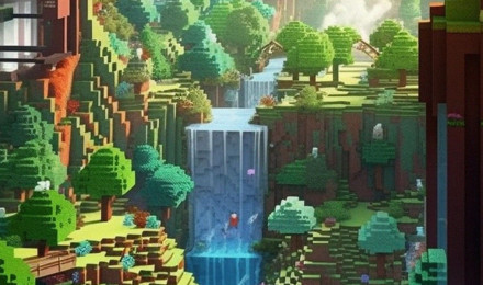 Minecraft Nature Art Wallpaper Video Games Wallpaper