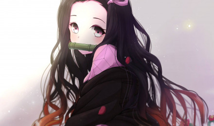 Download Demon Slayer 4k Nezuko Simple Wallpaper