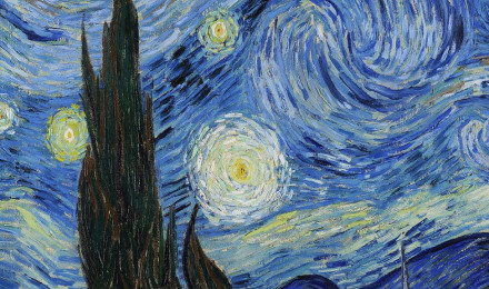 The Starry Night (Portrait Edition) van Gogh Wall Mural