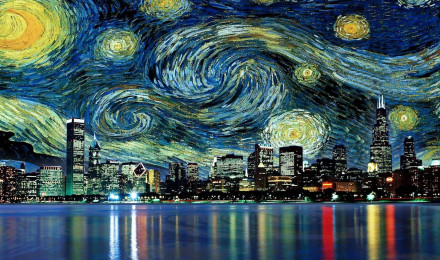 Download Vincent Van Gogh City Lights Wallpaper