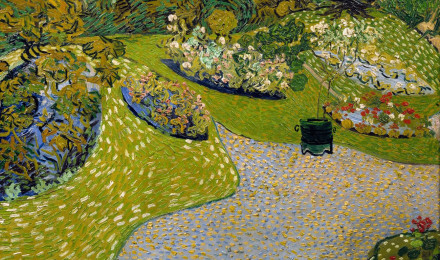 Green Garden at Auvers (Vintage Landscape) van Gogh Wall Mural