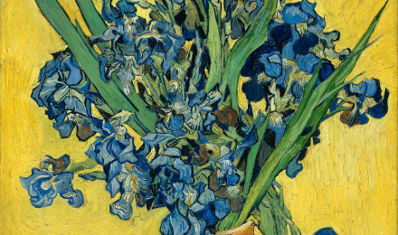 Irises (Vintage Flowers) van Gogh Wall Mural