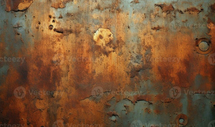 AI Generative rusty metal background textures copper gold and silver textures collection