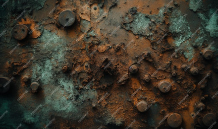 Premium Photo. A close up of rusted metal surface with the word metal