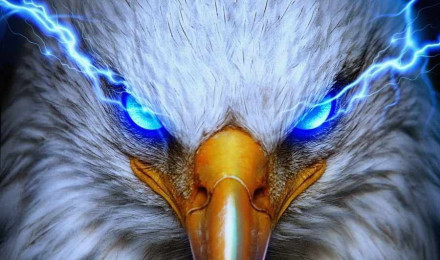 Neon eagle Wallpaper Download