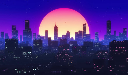 Synthwave City [ 3840x2160 ]