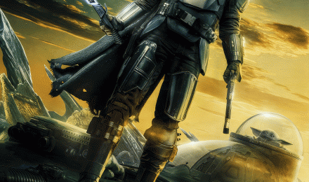 Removed the text from the new Dark Saber Mandalorian Season 3 poster to make a Mobile Wallpaper