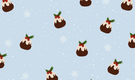 Preppy Christmas Wallpaper Ideas : Christmas Pudding Blue Background for Desktop I Take You. Wedding Readings. Wedding Ideas