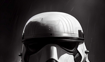 Star Wars Stormtrooper Black and White Wallpaper