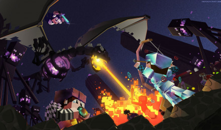 Epic Minecraft Wallpaper. Minecraft wallpaper, Minecraft ender dragon, Wallpaper