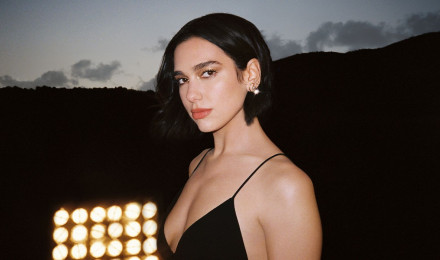 Resolution Dua Lipa Black Dress 2022 HD 1600x900 Resolution Wallpaper