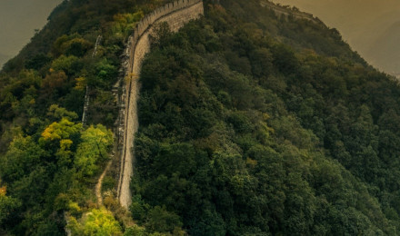 Great Wall of China Sunset 5K Wallpaper