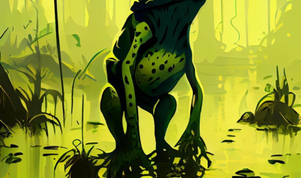 Frog in the Swamp Light Green Wallpaper Wallpaper iPhone