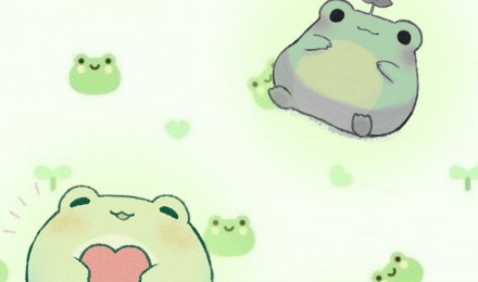 Pastel Green Frog Wallpaper