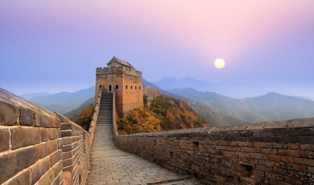 Great Wall of China Sunrise Wallpaper