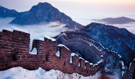 Snow on the Great Wall, Beijing, China