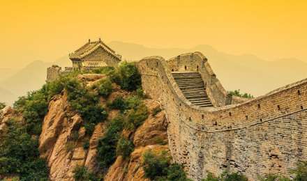 Desktop Wallpaper China Crag Nature stairway The Great Wall of